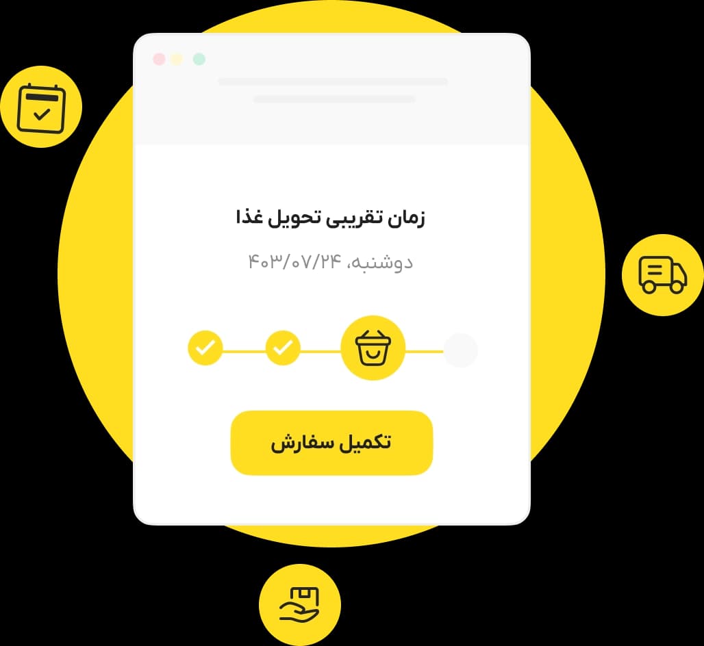 مشاهده وضعیت سفارش به صورت لحظه ای